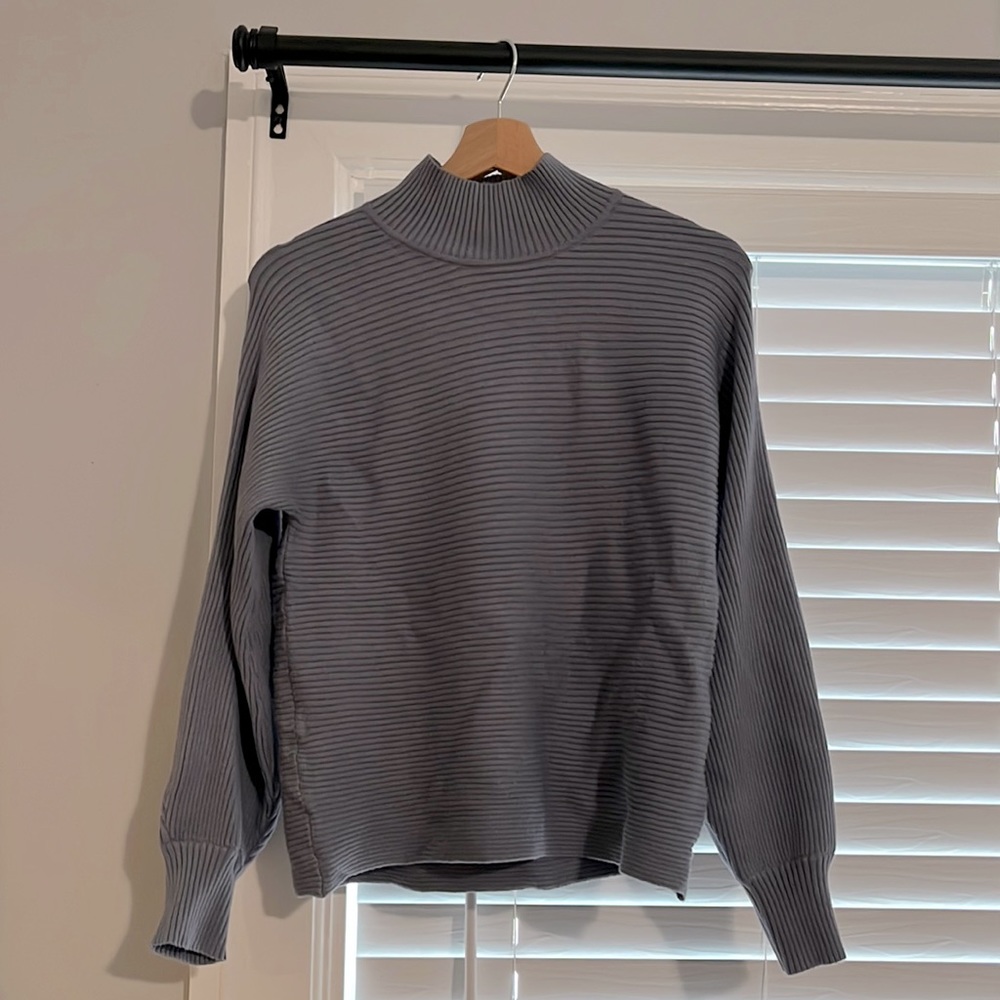 Light blue Rielle mock neck sweater